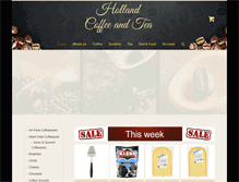 Tablet Screenshot of hollandcoffeeandtea.com